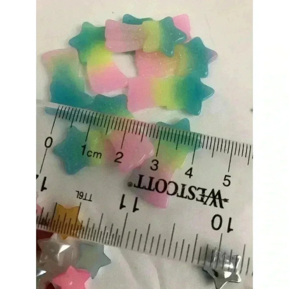 150 pc Stars Mixed Lot Resin Flatbacks Cabochon Kawaii Assorted Designs NEW - Picture 7 of 8